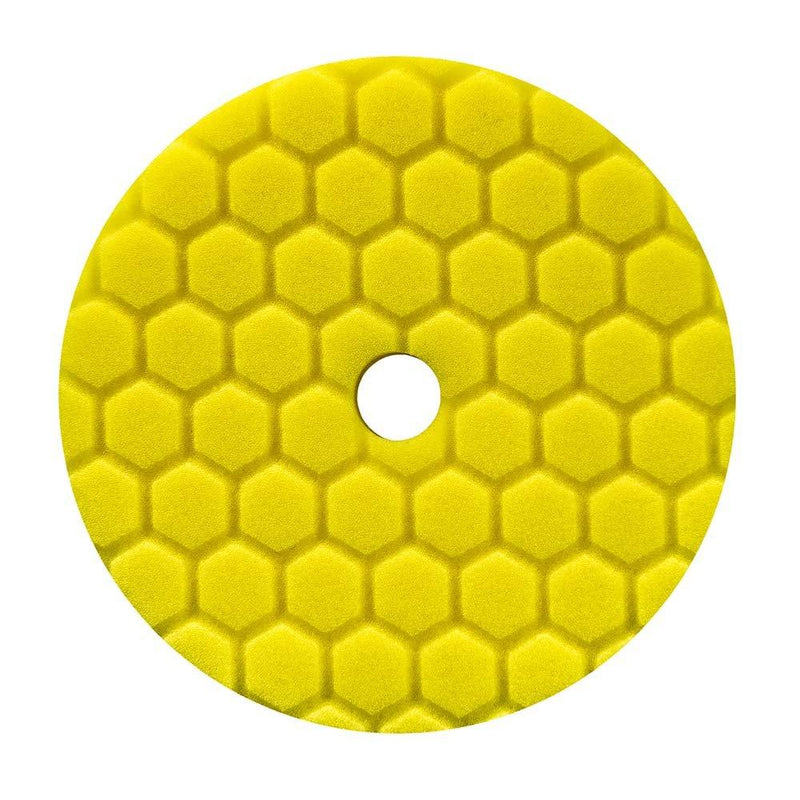  [AUSTRALIA] - Chemical Guys BUFX111HEX6 Hex-Logic Quantum Heavy Cutting Pad, Yellow (6.5 Inch Pad made for 6 Inch backing plates)
