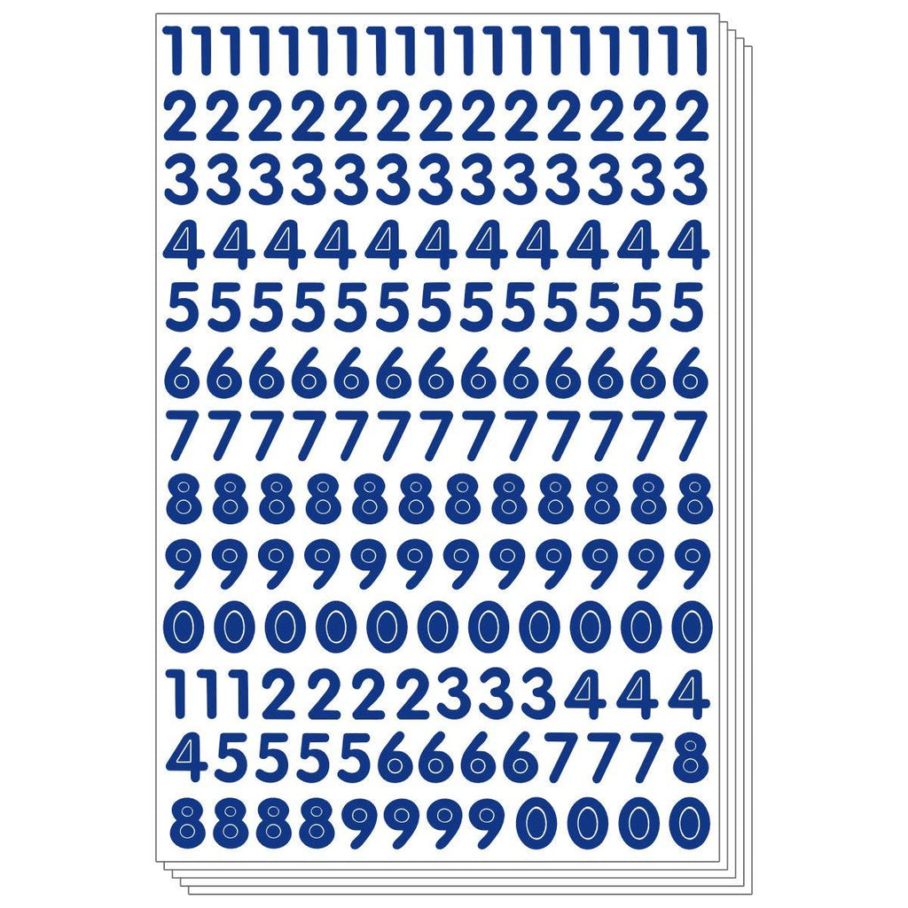 Numbers Arabic Sticker - Primary Digit Count Label Decorative (Set of 5 Sheets, Navy) - LeoForward Australia