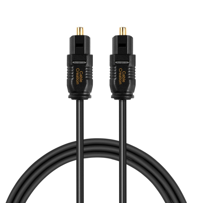 CableCreation Optical Digital Audio Cable 15FT, Thin Fiber Optic Toslink Gold Plated Optical S/PDIF Cord for Home Theater, Sound Bar, TV, PS4, Xbox, VD/CD Player, Game Console& More, Black/OD:2.2MM 15Feet[1-Pack] - LeoForward Australia