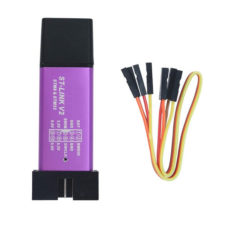  [AUSTRALIA] - Aideepen ST Link V2 Programming Unit Mini STM8 STM32 Emulator Downloader M89 New (Random Color)