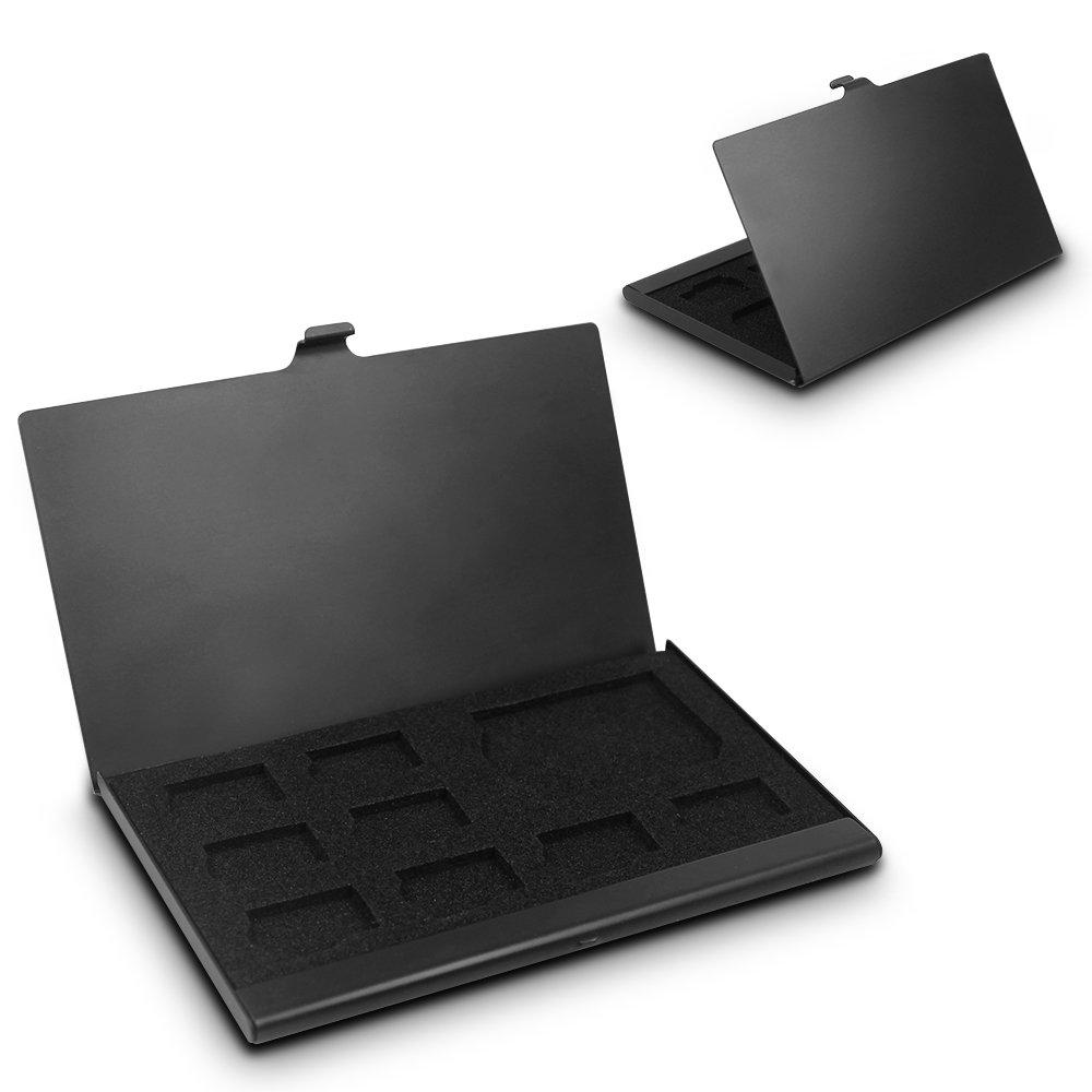 SD Memory Card Aluminum Case, SENHAI Micro SD Card Storage Protective Holder, 2 Pack - Black - LeoForward Australia