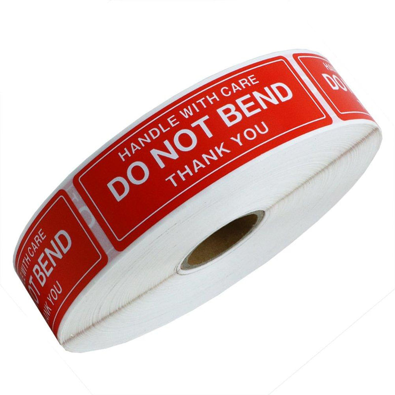 Hybsk 1"x3" Handle with Care Do Not Bend Thank You Stickers Adhesive Label 500 Per Roll - LeoForward Australia