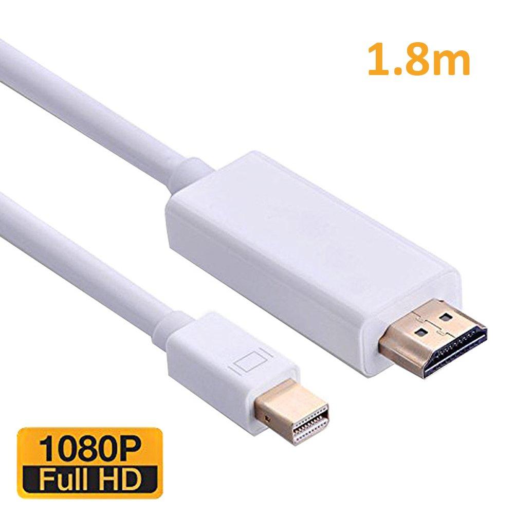 NAMEO Mini DP to HDMI, 1.8m Male to Male Mini DP to HDMI Cable Thunderbolt Mini Displayport to HDMI Adapter for MacBook Pro Air iMac (1.8m) - LeoForward Australia