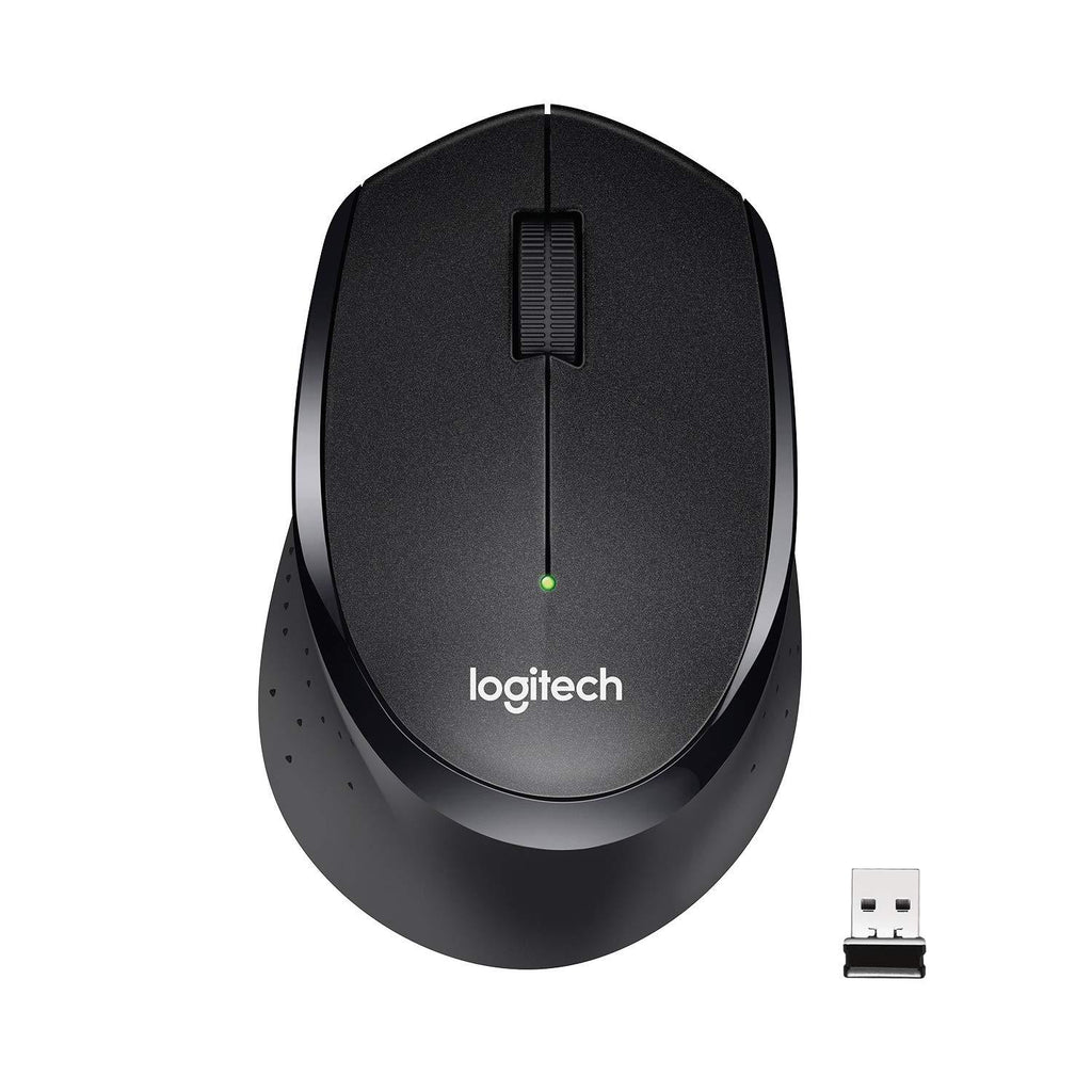  [AUSTRALIA] - Logitech M330 Silent Plus Wireless Mouse – Enjoy Same Click Feel with 90% Less Click Noise, 2 Year Battery Life, Ergonomic Right-Hand Shape for Computers and Laptops, USB Unifying Receiver, Black
