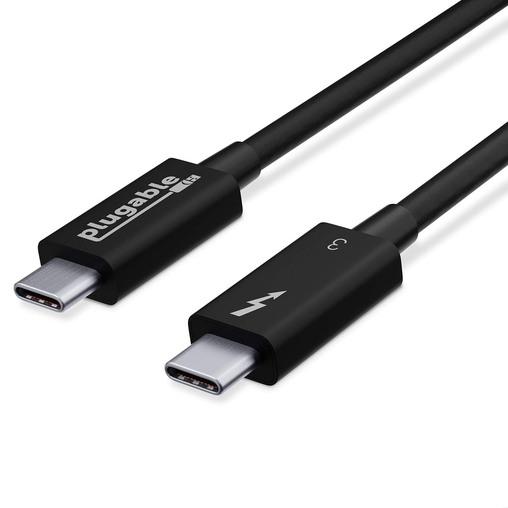 Plugable Thunderbolt 3 Cable 40Gbps Supports 60W (20V, 3A) Charging, 1.6ft / 0.5m USB C Compatible [Thunderbolt 3 Certified] 0.5m 40Gb 3A - LeoForward Australia