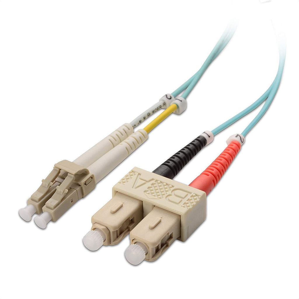 Cable Matters 10Gb 40Gb OFNP Plenum Rated Multimode Duplex 50/125 OM3 Fiber Cable (LC to SC Fiber Optic Cable, SC to LC Fiber Patch Cable) 5m - LeoForward Australia