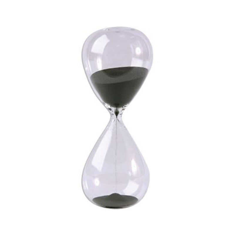 Large Fashion Black Sand Glass Sandglass Hourglass Timer Clear Smooth Glass Measures Home Desk Decor Xmas Birthday Gift (5 Minutes) 5 Minutes - LeoForward Australia