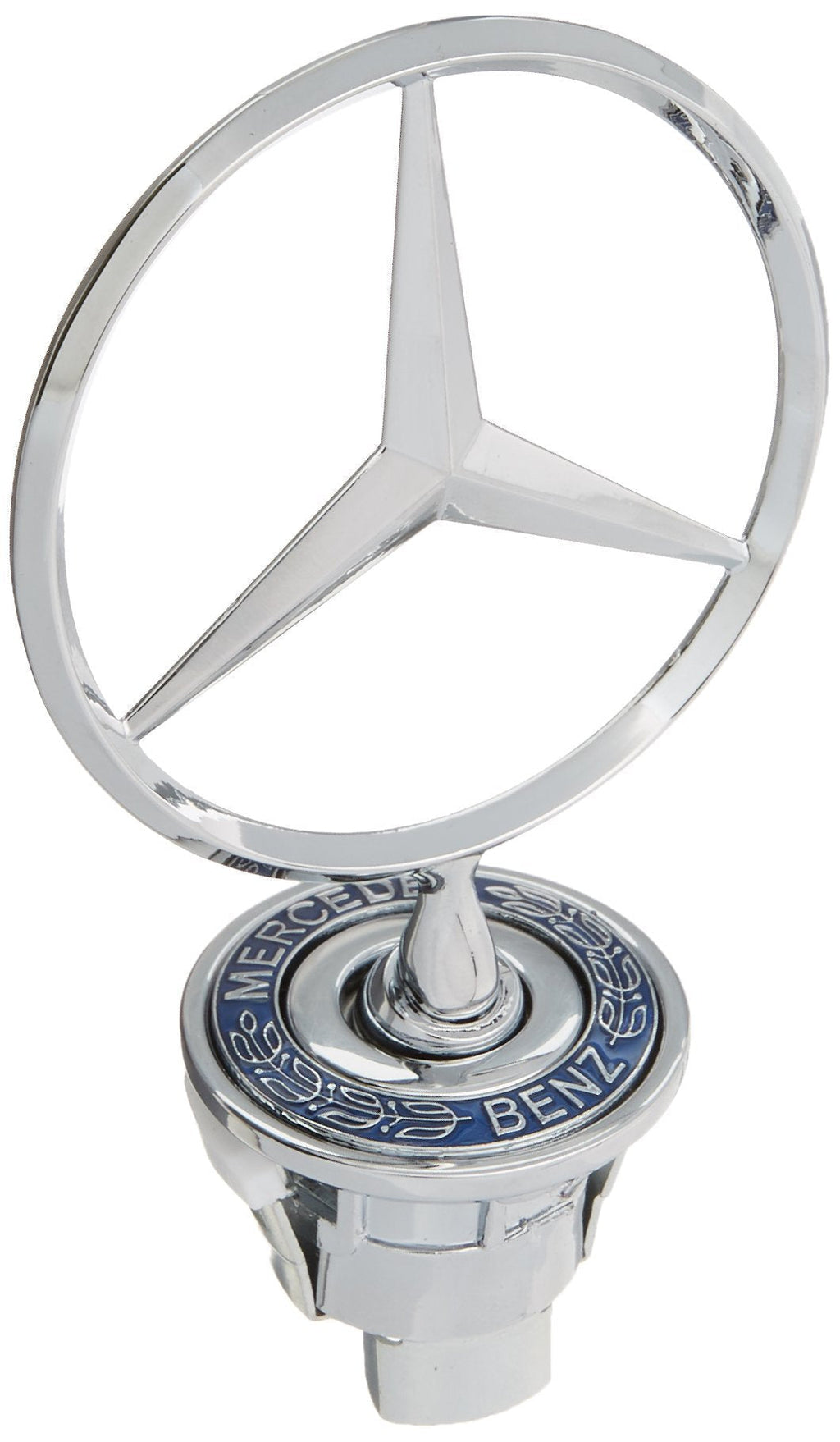 Mercedes S430 00-06 Hood Ornament Emblem 210 880 01 86 210-880-01-86 Chrome and Blue Laurel Wreath - LeoForward Australia