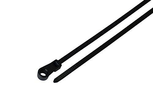  [AUSTRALIA] - South Main Hardware 888020 15-in, 100-Pack, Screw Mount 120-lb, Speciality Cable Tie, Black UV, 100 Piece