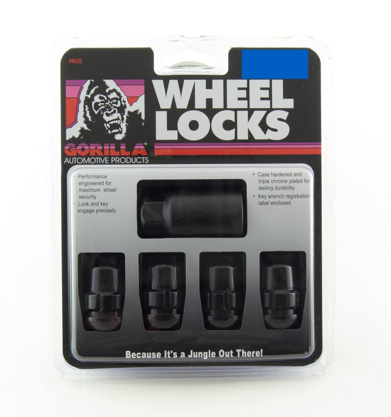 Gorilla Automotive Products 38431XLBC Ball Seat Wheel Lock Black Chrome Set of 4 (12mm x 1.50 Thread Size) - LeoForward Australia