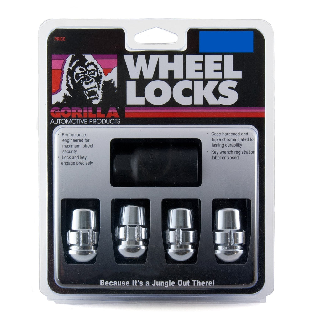  [AUSTRALIA] - Gorilla Automotive Products 38431XL Ball Seat Wheel Lock Chrome Set of 4 (12mm x 1.50 Thread Size)