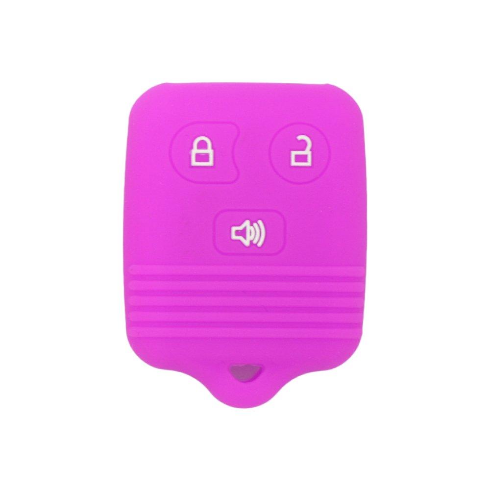  [AUSTRALIA] - SEGADEN Silicone Cover Protector Case Skin Jacket fit for FORD LINCOLN MAZDA MERCURY 3 Button Remote Key Fobs FCC CWTWB1U345 CWTWB1U331 GQ43VT11T CV2715 Purple