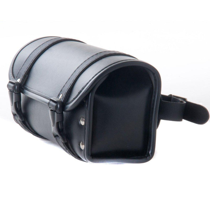  [AUSTRALIA] - Motorcycle Bags, Saddlebags with Leather Shell, Black Handlebar Bag Black-Classic