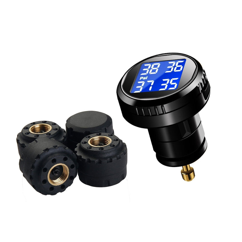 VESAFE Wireless Tire Pressure Monitoring System (TPMS), with 4 external cap sensors. (Cigarette Lighter Plug) - LeoForward Australia