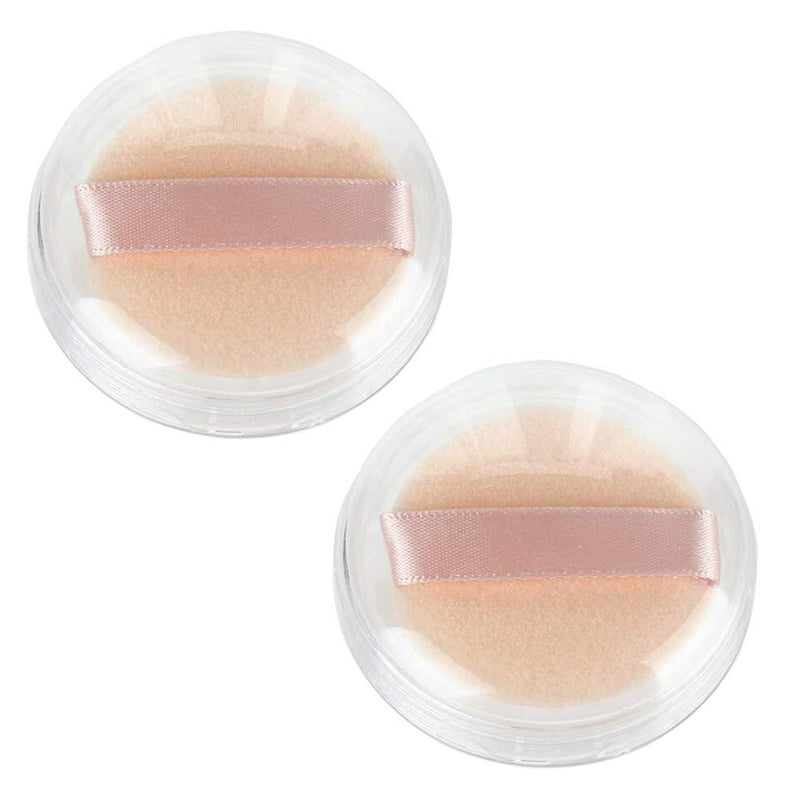 2Pcs Mini Travel Makeup Loose Powder Box Cosmetic Face Powder Puff Container Case - LeoForward Australia