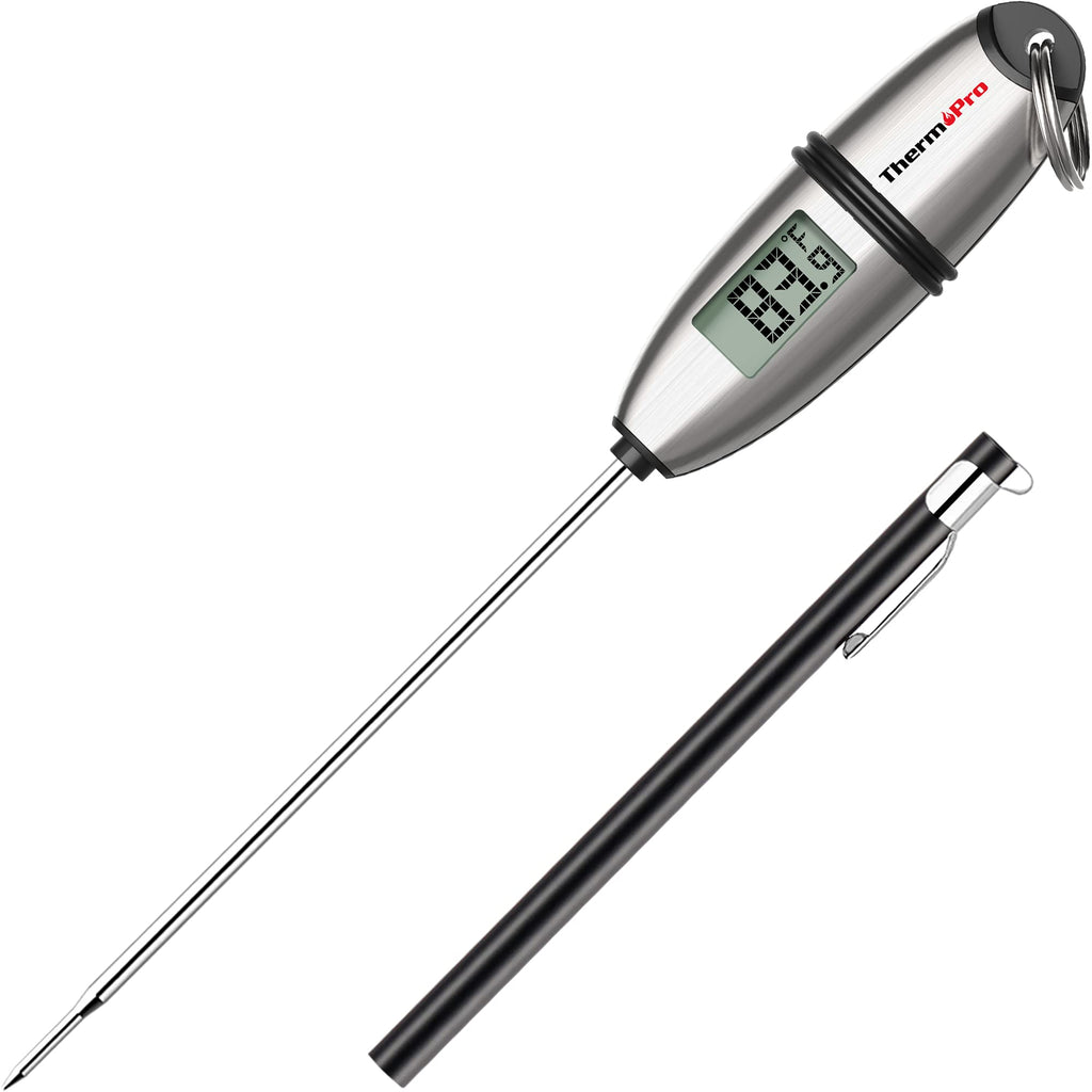 ThermoPro TP-02S Instant Read Meat Thermometer Digital Cooking Food Thermometer with Super Long Probe for Grill Candy Kitchen BBQ Smoker Oven Oil Milk Yogurt Temperature 1 - LeoForward Australia