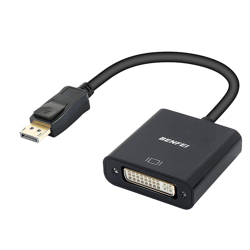 DisplayPort to DVI DVI-D Single Link Adapter, Benfei Display Port to DVI Converter Male to Female Black Compatible for Lenovo, Dell, HP and Other Brand 1 PACK - LeoForward Australia