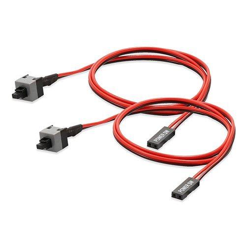 Electop 2 Pack 2 Pin SW PC Power Cable on/Off Push Button ATX Computer Switch Wire 45cm - LeoForward Australia