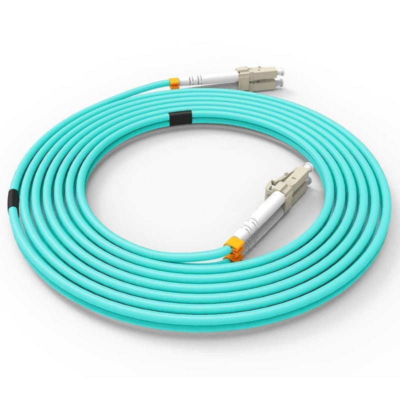Fiber Patch Cable, VANDESAIL 10G Gigabit Fiber Optic Cables with LC to LC Multimode OM3 Duplex 50/125 OFNP (1M, OM3-5Pack) 1M - LeoForward Australia