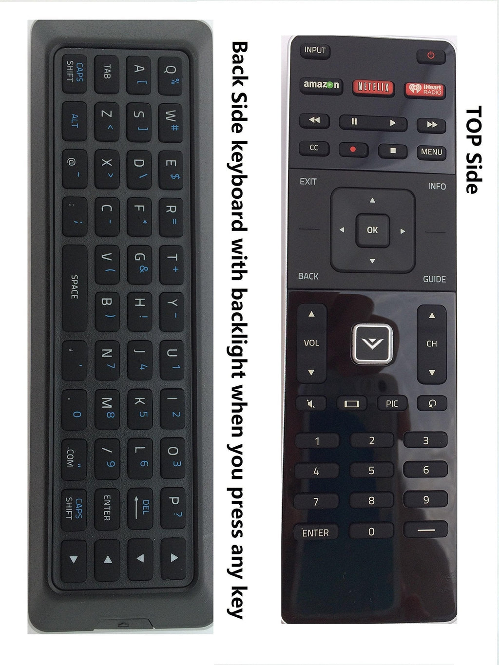 New QWERTY Remote XRT500 with Back-Light fit for VIZIO M602I-B3 M322I-B1 M422I-B1 M602I-B3 M43-C1 M43C1 M49-C1 M49C1 M50-C1 M50C1 M55-C2 M55C2 M60-C3 2014 2015 2016 Smart LED TV - LeoForward Australia