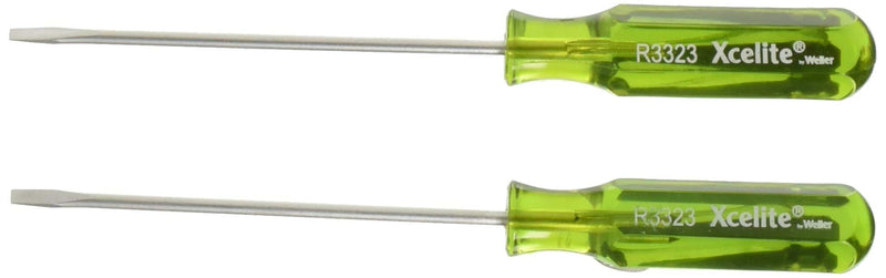  [AUSTRALIA] - Xcelite R3323 Steel Slotted Pocket-Clip Screwdriver, 3/32" Head, 3" Blade Length Pack of 2 2 Pack