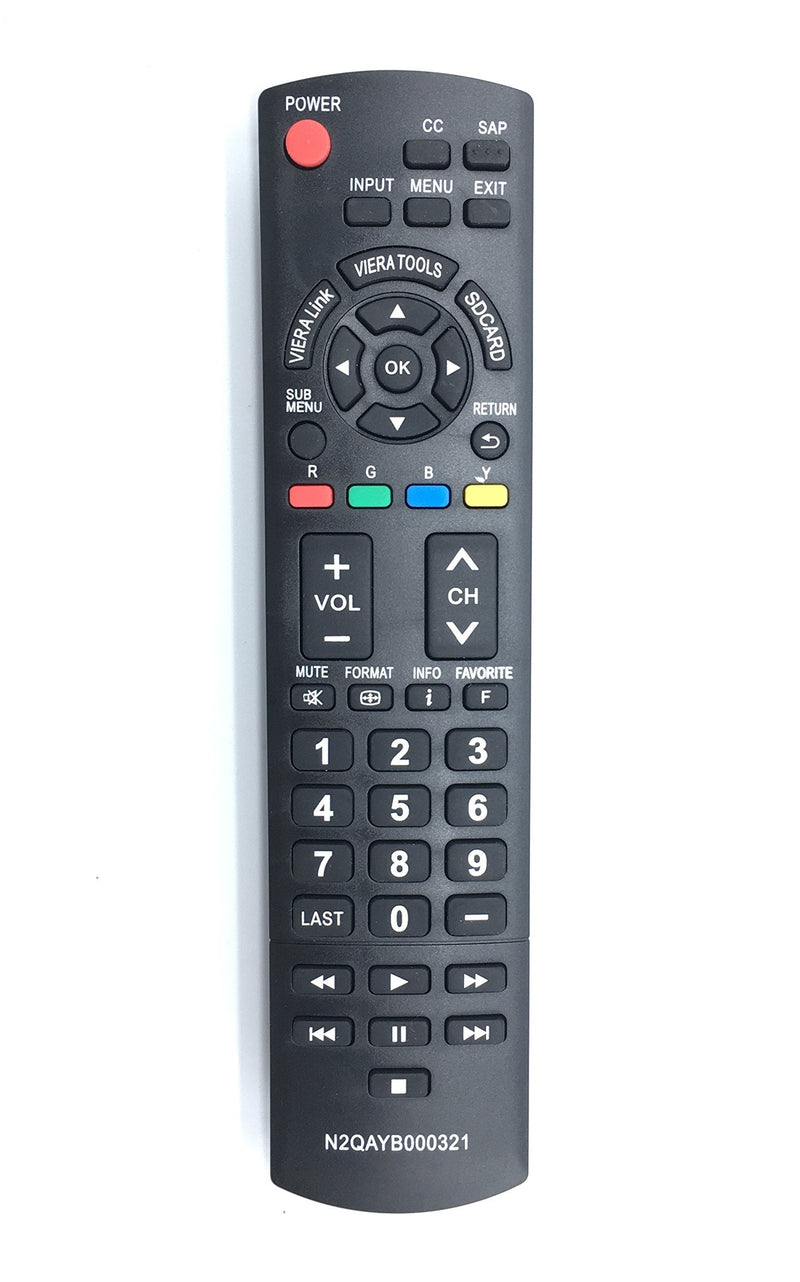 Replace Remote N2QAYB000321 for Panasonic TVs TC-26LX14 TC-32LX14 TC-42PS14 TC-42PX14 TC-50PS14 TC-50PX14 TC-54PS14 TC-P42X1N TC-P46S1 TC-P46U1 TC-P50C1 TC-P54S1 TC-P58S1 TC-P65S1 - LeoForward Australia