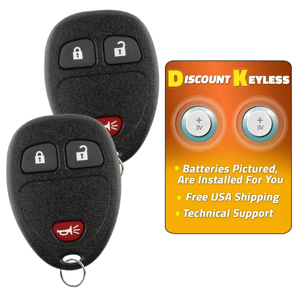  [AUSTRALIA] - Discount Keyless Replacement Key Fob Car Remote Compatible with KOBGT04A, 15777636 (2 Pack) Set of 2