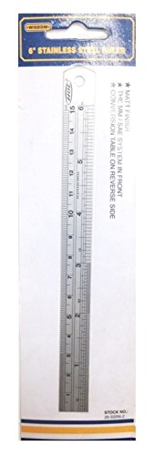  [AUSTRALIA] - HHIP 7019-0001 Stainless Steel Ruler, Size 6"/15 cm 3R- 16ths, 32nds & 1mm HHIP 6" Rulers