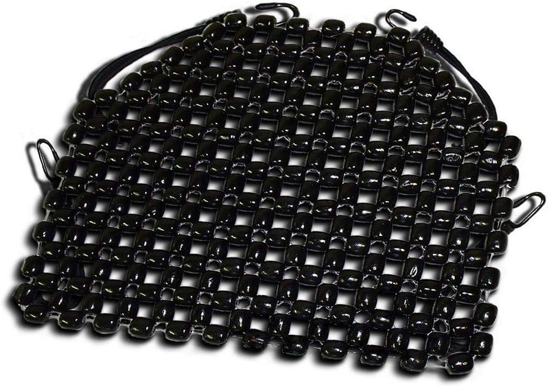  [AUSTRALIA] - Zento Deals Double Strung Wooden Beaded Ultra Comfort Massaging Seat Cover - Black Massaging Car Motorcycle Seat Cover for Ultimate Relaxation!