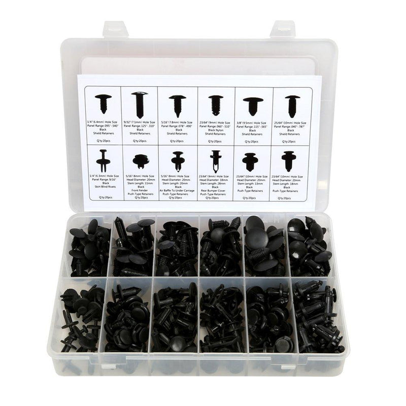 240 Pcs Push Retainer Clips Kit,Great Assortment of Push Type Retainers Fits for GM Ford Toyota Honda Chrysler with Plastic Storage Case - LeoForward Australia