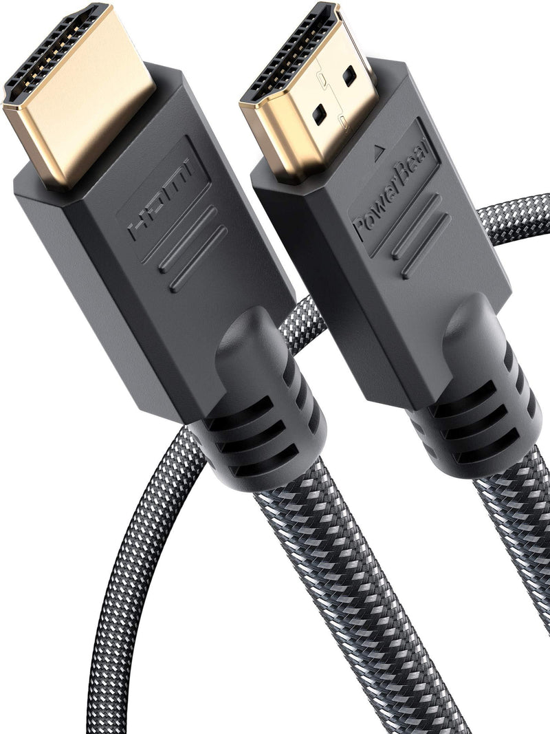 PowerBear 4K HDMI Cable 3 ft | High Speed, Braided Nylon & Gold Connectors, 4K @ 60Hz, Ultra HD, 2K, 1080P, ARC & CL3 Rated | for Laptop, Monitor, PS5, PS4, Xbox One, Fire TV, Apple TV & More 3 Feet 1 - LeoForward Australia
