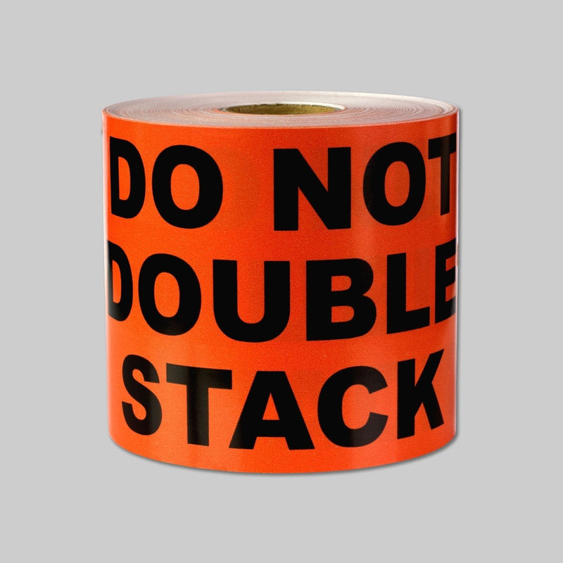 DO NOT Double Stack Warning Labels Self Adhesive Stickers (Orange Black / 5" x 3") - 300 Labels per Package - LeoForward Australia