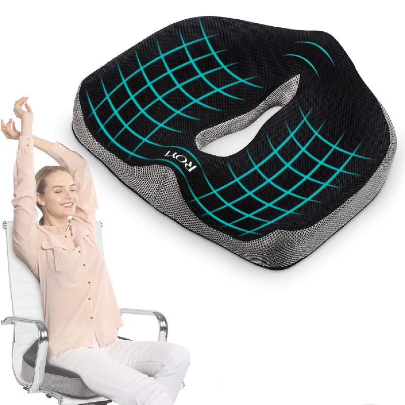  [AUSTRALIA] - Memory Foam Seat/Chair Cushion for Relieves Back, Sciatica Pain，Tailbone Pain,Coccyx , Degenerating Disc , Orthopedic , Osteoarthritis , Sacrum , Prostate Cushion, Low Back Pain Cushion，Hip Shaping