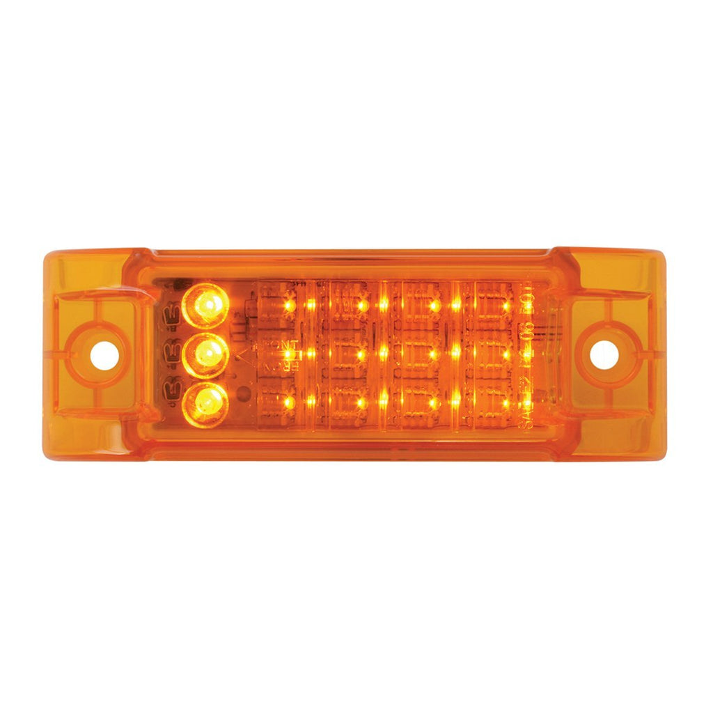  [AUSTRALIA] - Grand General 77664 Rectangular Amber Turn/Marker/Clearance LED Light for Trucks, Trailers, RVs, Buses and Utility Vehicles Amber/Amber