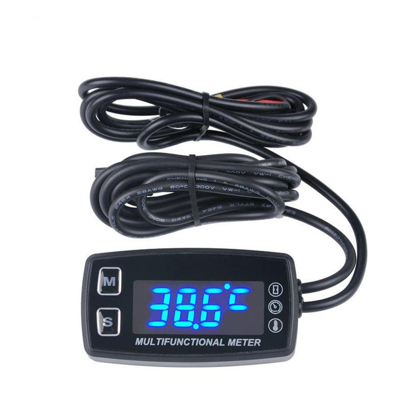  [AUSTRALIA] - Runleader RL-HM035LT Led Tach/Hour Meter Thermometer Temperature Meter for Gasoline Marine Outboard Paramotor Trimmer Cultivator Tiller