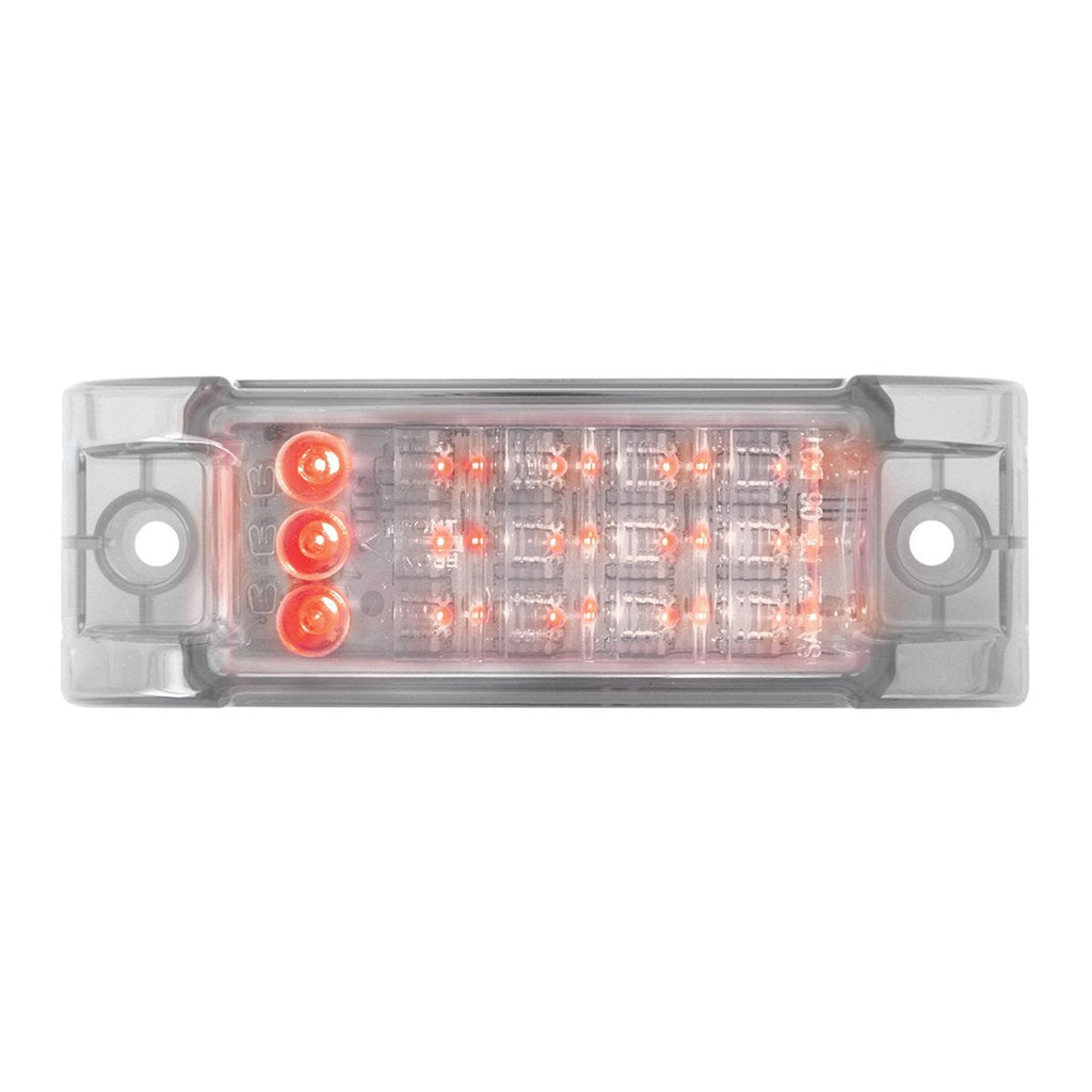  [AUSTRALIA] - GG Grand General 77667 Red/Clear Rectangular Marker Clearance LED Light