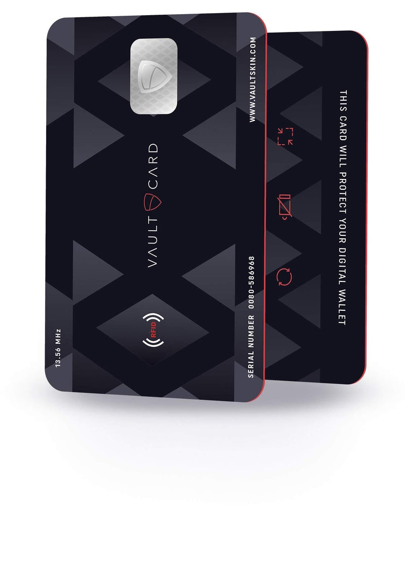 VAULTCARD - RFID Blocking & Jamming Credit & Debit Card Protection for Your Wallet and Passport/NFC Jamming Card, Protects Several Cards at The Same time - LeoForward Australia