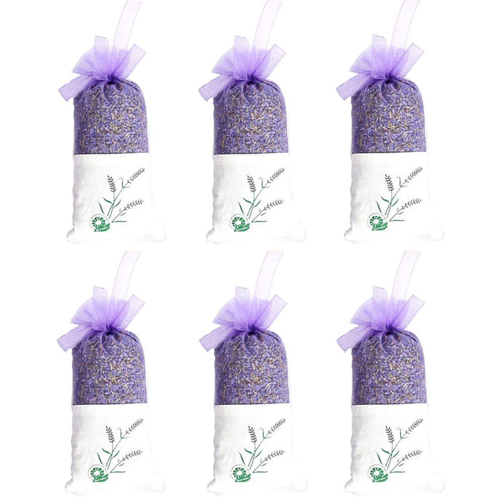  [AUSTRALIA] - TooGet Lavender Sachets Dried Lavender Flowers Sachets, Lavender Scented Sachet Fresh Dried Lavender Bags - Pack of 6 A: Pack of 6