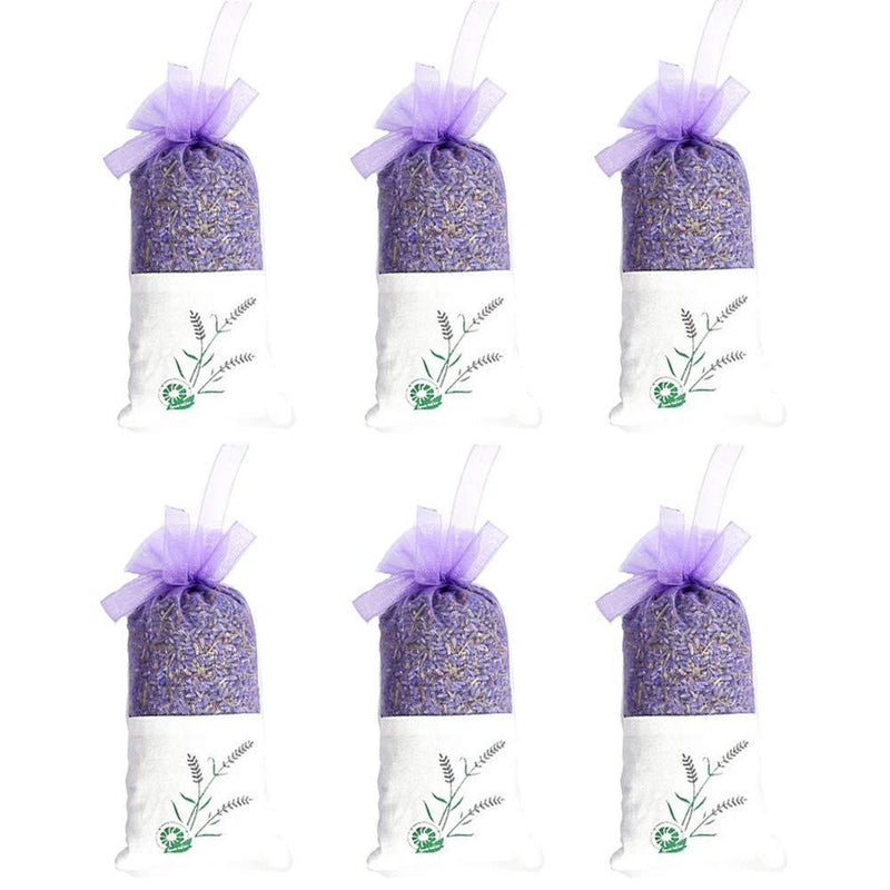  [AUSTRALIA] - TooGet Lavender Sachets Dried Lavender Flowers Sachets, Lavender Scented Sachet Fresh Dried Lavender Bags - Pack of 6 A: Pack of 6