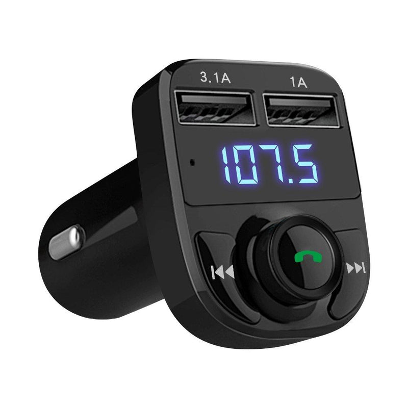 Handsfree Call Car Charger,Wireless Bluetooth FM Transmitter Radio Receiver,Mp3 Audio Music Stereo Adapter,Dual USB Port Charger Compatible for All Smartphones,Samsung Galaxy,LG,HTC,etc. - LeoForward Australia