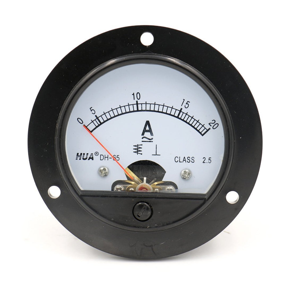  [AUSTRALIA] - Baomain DH-65 Round Shaped AC 0-20A Analog Panel Meter Ammeter Gauge