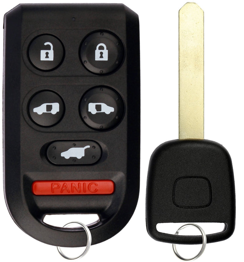  [AUSTRALIA] - KeylessOption Keyless Entry Car Remote Fob With Uncut Ignition Transponder Key Replacement For OUCG8D-399H-A