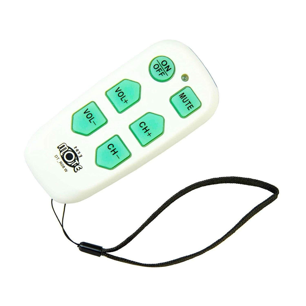 Universal Big Button TV Remote - EasyMote | Backlit, Easy Use, Smart, Learning Television & Cable Box Controller, Perfect for Assisted Living Elderly Care. White TV Remote Control - LeoForward Australia