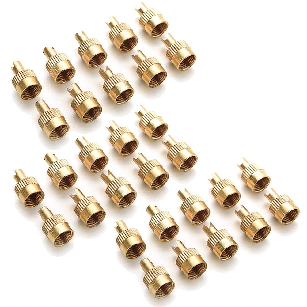 Suriel(TM) 30 Pcs Metal Slotted Slot Valve Cap With Valve Core Remover - LeoForward Australia