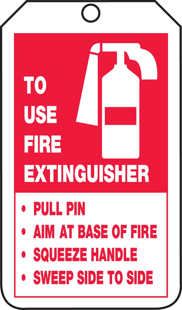  [AUSTRALIA] - Accuform TRS218CTM PF-Cardstock Fire Extinguisher Tag, Legend"FIRE Extinguisher Inspection Record", 5.75" Length x 3.25" Width x 0.010" Thickness, Red/Black on White (Pack of 5)
