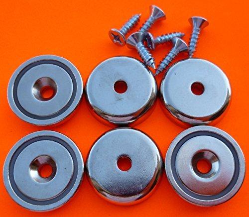 Super Strong Neodymium Cup Magnet 1.26" Countersunk Permanent Magnet, The World’s Strongest & Most Powerful Rare Earth Magnets by Applied Magnets with Screws 6Pc - LeoForward Australia