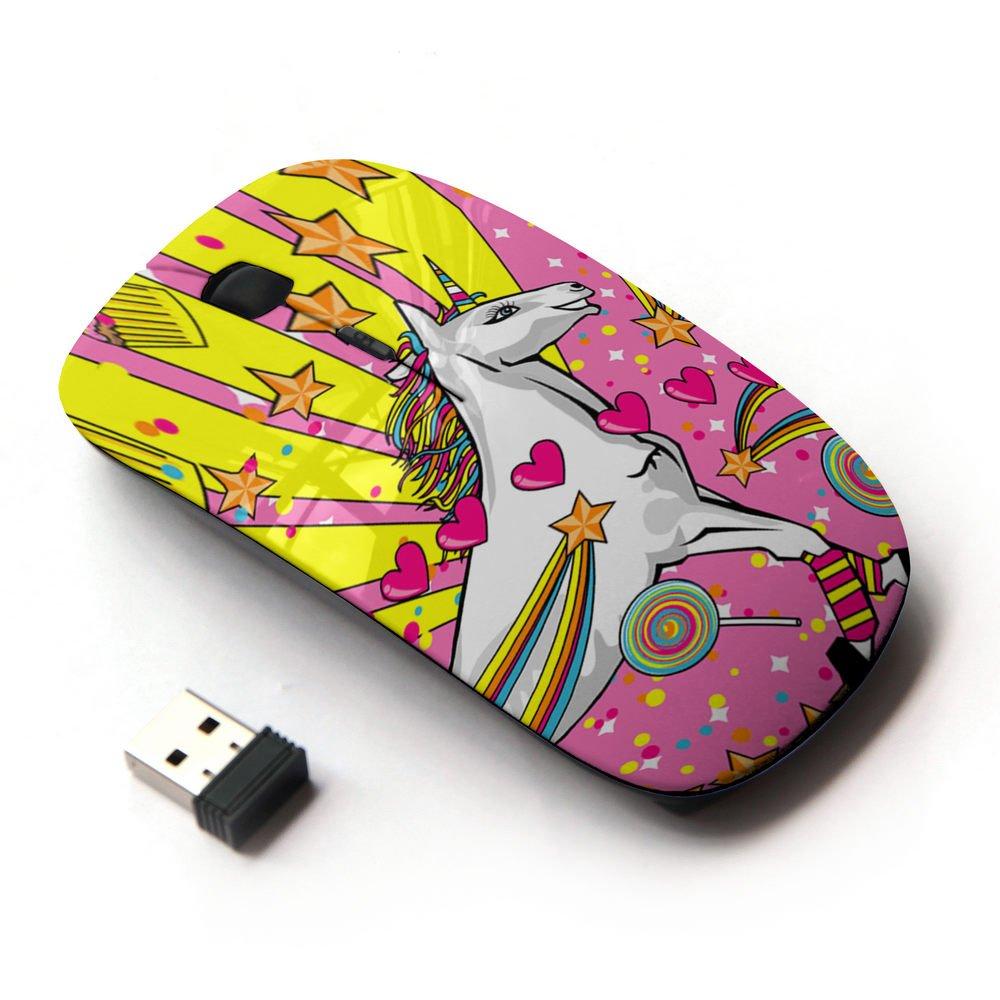 KOOLmouse [ Optical 2.4G Wireless Mouse ] [ Unicorn Dreamworld Colorful Art White Heart Star ] - LeoForward Australia