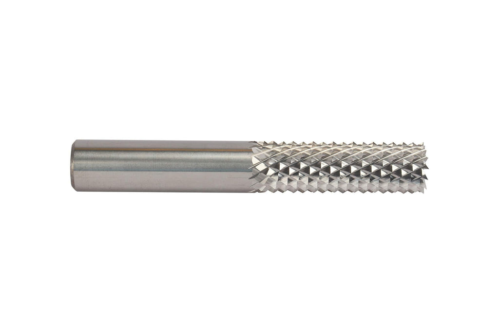 WIDIA Metal Removal Bur M34841 CRTF-BE, Master Cut Edge, Cylindrical, Bur End Cut, 0.375" Cutting Diameter, Carbide, Right Hand Cut, 0.375" Shank Diameter - LeoForward Australia