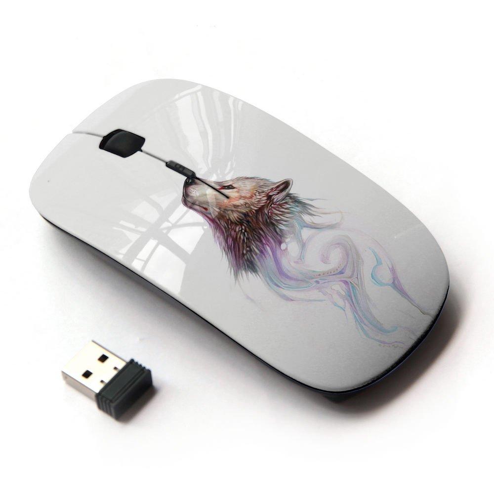 KOOLmouse [ Optical 2.4G Wireless Mouse ] [ Wolf Wild Dog Watercolor Painting Art Forest ] - LeoForward Australia