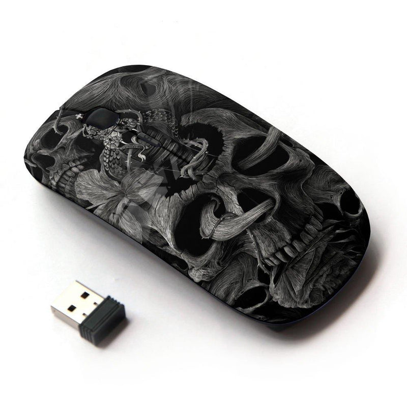 KOOLmouse [ Optical 2.4G Wireless Mouse ] [ Skull Rock Roll Metal Ink Tattoo Black ] - LeoForward Australia